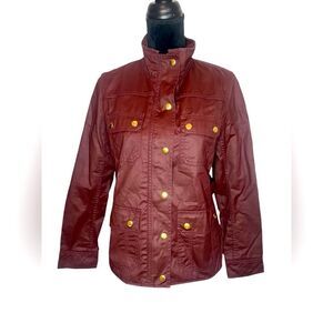 J.CREW “THE DOWNTOWN” BURGUNDY RELAXED FALL JACKET WOMENS SIZE SMALL‎